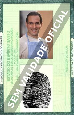 Imagem hipotética representando a carteira de identidade de Alejandro Ruiz