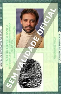 Imagem hipotética representando a carteira de identidade de Alexander Siddig