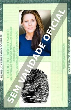 Imagem hipotética representando a carteira de identidade de Andrea Parker