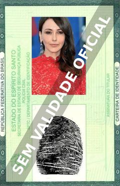 Imagem hipotética representando a carteira de identidade de Anita Caprioli