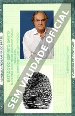 Imagem hipotética representando a carteira de identidade de Arnaldo Jabor
