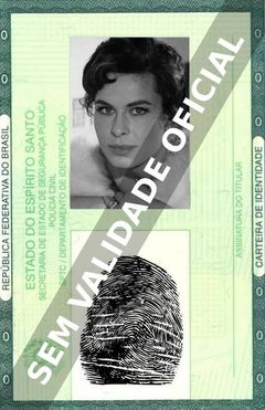 Imagem hipotética representando a carteira de identidade de Barbara Rütting