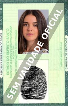 Imagem hipotética representando a carteira de identidade de Beatriz Leonardo