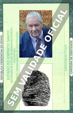 Imagem hipotética representando a carteira de identidade de Bruce McGuire