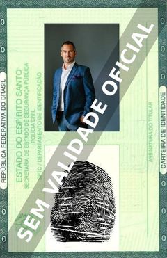 Imagem hipotética representando a carteira de identidade de Buddy Quaid