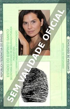 Imagem hipotética representando a carteira de identidade de Carla Chambel