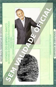 Imagem hipotética representando a carteira de identidade de Carlos Alberto de Nóbrega