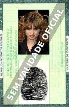 Imagem hipotética representando a carteira de identidade de Cécile Cassel