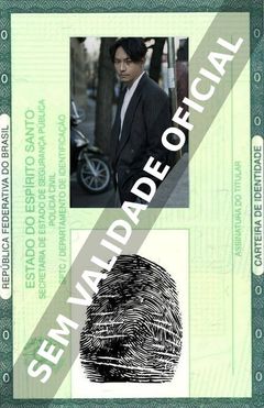 Imagem hipotética representando a carteira de identidade de Chang Chen