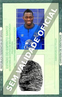 Imagem hipotética representando a carteira de identidade de Christian Atsu
