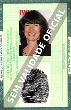 Imagem hipotética representando a carteira de identidade de Christiane Amanpour