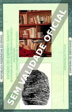Imagem hipotética representando a carteira de identidade de Clarice Lispector