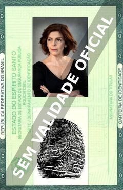 Imagem hipotética representando a carteira de identidade de Cristina Banegas