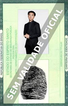 Imagem hipotética representando a carteira de identidade de Dallas Liu