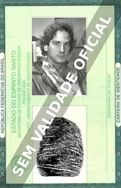Imagem hipotética representando a carteira de identidade de Daniel Kuzniecka