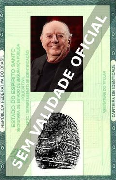 Imagem hipotética representando a carteira de identidade de Dario Fo