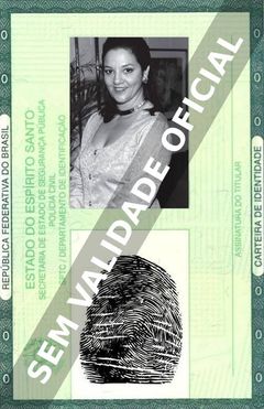 Imagem hipotética representando a carteira de identidade de Denise Del Vecchio