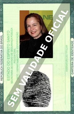 Imagem hipotética representando a carteira de identidade de Denise Dumont