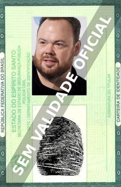 Imagem hipotética representando a carteira de identidade de Devin Ratray