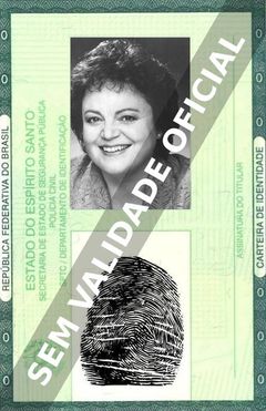 Imagem hipotética representando a carteira de identidade de Diana Bellamy