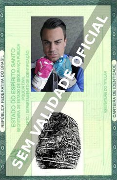 Imagem hipotética representando a carteira de identidade de Diego Benaglio
