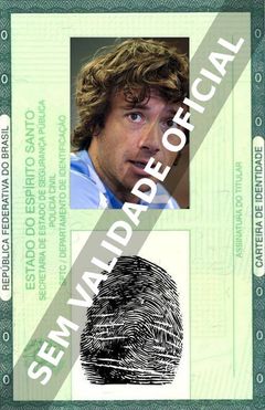 Imagem hipotética representando a carteira de identidade de Diego Lugano