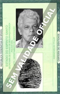Imagem hipotética representando a carteira de identidade de Dionísio Azevedo