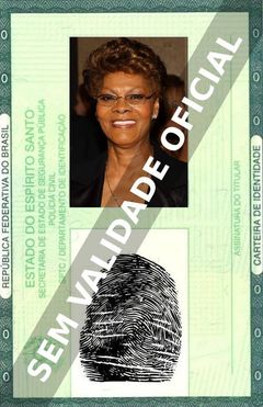 Imagem hipotética representando a carteira de identidade de Dionne Warwick