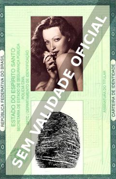 Imagem hipotética representando a carteira de identidade de Doris Duranti