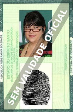 Imagem hipotética representando a carteira de identidade de E.L. James