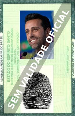 Imagem hipotética representando a carteira de identidade de Edu Gaspar
