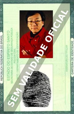 Imagem hipotética representando a carteira de identidade de Edward Yang
