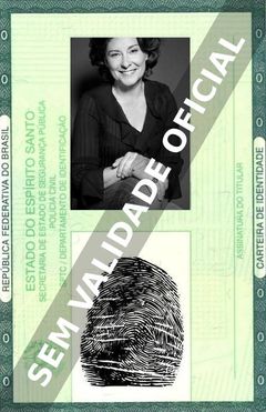 Imagem hipotética representando a carteira de identidade de Elisabete Piecho