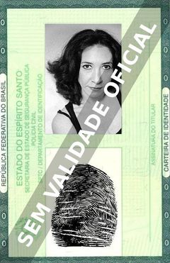 Imagem hipotética representando a carteira de identidade de Elsa Galvão