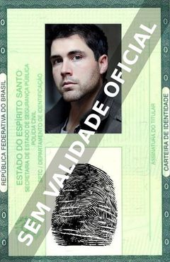 Imagem hipotética representando a carteira de identidade de Eric Jay Beck