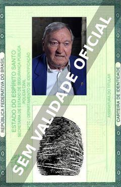 Imagem hipotética representando a carteira de identidade de Erich von Däniken