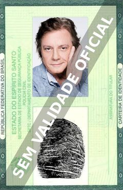 Imagem hipotética representando a carteira de identidade de Fábio Jr.
