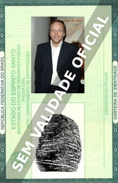 Imagem hipotética representando a carteira de identidade de Fernando Meirelles