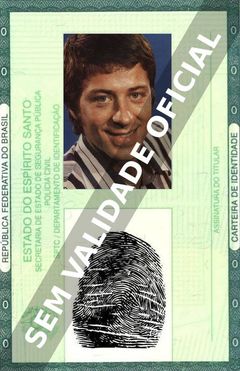 Imagem hipotética representando a carteira de identidade de Flávio Galvão