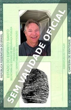 Imagem hipotética representando a carteira de identidade de Frank Welker
