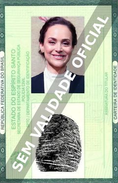 Imagem hipotética representando a carteira de identidade de Gabriela Duarte