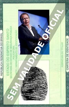 Imagem hipotética representando a carteira de identidade de Garry Shandling