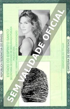 Imagem hipotética representando a carteira de identidade de Gina Mastrogiacomo