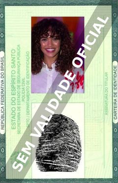 Imagem hipotética representando a carteira de identidade de Giovana Cordeiro