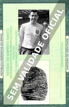 Imagem hipotética representando a carteira de identidade de Gordon Banks