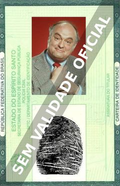 Imagem hipotética representando a carteira de identidade de Gordon Jump