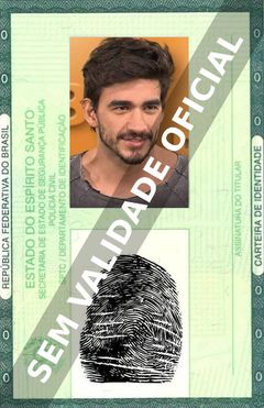 Imagem hipotética representando a carteira de identidade de Guilherme Napolitano