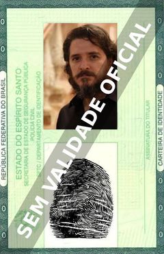 Imagem hipotética representando a carteira de identidade de Guilherme Piva