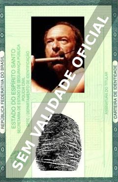 Imagem hipotética representando a carteira de identidade de Ian Anderson