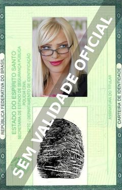 Imagem hipotética representando a carteira de identidade de Ilona Staller